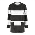 thumbnail image 3 of Maplenight Womens Fuzzy Fleece Pullover Sherpa Sweatshirt Long Sleeve Stripe Thick Thermal Tops with Pockets, 3 of 5