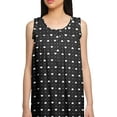 thumbnail image 5 of Moomaya Printed Sleeveless Nightdress For Ladies Button Placket Nightwear, 5 of 6