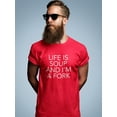 thumbnail image 2 of "Life Is Soup And I'm A Fork" Funny Quote Men Red T-Shirt, Male Large, 2 of 4