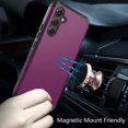 thumbnail image 3 of TJS for Samsung Galaxy A35 5G Phone Case, with Tempered Glass Screen Protector, Magnetic Support Dual Layer Shockproof Drop Protection Impact Cover for Galaxy A35 5G (Purple), 3 of 5
