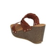 thumbnail image 3 of New Women Refresh Mara-16 Leatherette Open Toe Double Band Platform Wedge Sandal, 3 of 5