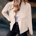 thumbnail image 5 of IMENGL Veste Zippée Décontractée en Suède à Manches Longues, Blanc TG, Taille M-TG, 5 of 5