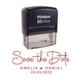 thumbnail image 1 of Printtoo Personalized Red Self Inking Wedding Stamp Custom Save The Date Rubber Stamper-68 x 30 mm, 1 of 6