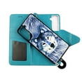 thumbnail image 3 of Case For Samsung Galaxy S21 6.2 2021 Detachable Magnetic Wallet Pu Leather Cover Flap Closure Snap-on Book Style Cases Cash Pocket with Card Slots Holder Wrist Strap 2 in 1 Folio Snow Wolf, 3 of 3