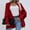 Red, variant on AOOCHASLIY 2023 Womens Sweater Women's Fashion Winter Leisure Long Sleeved Solid Color Knitted Cardigan Sweater