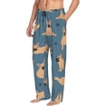 thumbnail image 2 of Daiia French Bulldog Yoga Men's Sleep Pant with Pockets and Drawstring,Pajama Pants-Medium, 2 of 9