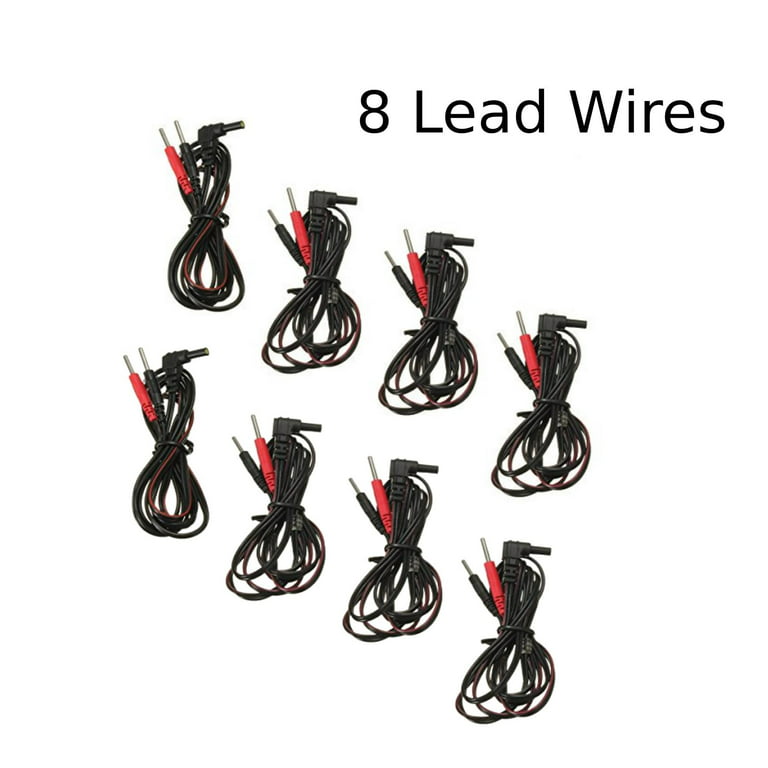 MSS 8pcs Tens Unit Lead Wires for Intensity 10 Tens 2500 3000 7000 EMS 7500  Twin Stim 