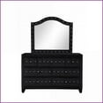 thumbnail image 5 of Dresser, Modern Crystal Tufted 7-Drawer Velvet Wood Frame Black | Mirror Not Included | Black | Wood, 5 of 5