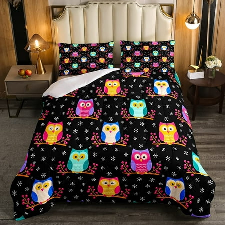 Cute Owls Comforter Set Queen Size, Owl Duvet Cover Canada