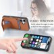 thumbnail image 5 of C1-11 for iPhone 16 Plus Case Card Holder Carbon Fiber Texture Leather Coated TPU Phone Cover - Gree, 5 of 5
