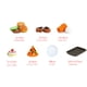 thumbnail image 3 of Juego de 20 piezas de comida de imitación para niños | Accesorios de cocina con pizza, hamburguesa, sándwich, filete y helado | Juguetes educativos para niños pequeños, 3 of 5