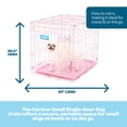 thumbnail image 2 of Carlson Pet Products Pink Secure and Foldable Single Door Metal Dog Crate for Small Breeds with Multi-Point Locking System, 24" L x 18" W x 20.5" H, 2 of 11