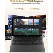 15.6 IPS FHD Gaming Laptop 16GB DDR5 RAM 512GB SSD AMD Ryzen 7 8745HS (8 Cores Up to 4.9GHz Beat R9 7940HS) with Radeon 780M Graphics 100W Type-C Backlit Keyboard Fingerprint Black