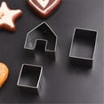 thumbnail image 6 of 1Pcs Christmas House Cookie Cutter Set, Mini Ginger House Stainless Steel Cookie Cutter, Chocolate Little House Biscuit Mold, DIY Baking Decorating Tools,Rectangular Style # 1, 6 of 8