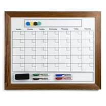 Better Office Products Dry Erase Magnetic Whiteboard Calendar with Markers, Eraser and 4 Magnets