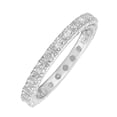 Silverly Women's 925 Sterling Silver Cubic Zirconia Pave Round Cut ...