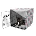thumbnail image 5 of Geometric Dog Crate Cover, Horizontal and Vertical Stripes with Rectangles Vaporwave Colors, Easy to Use Pet Kennel Cover Small Dogs Puppies Kittens, 7 Sizes, Pale Pink Pale Blue, by Ambesonne, 5 of 6
