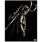 Tom Hiddleston Autographed Loki 11?14 The Avengers Photo