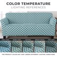 thumbnail image 6 of Great Bay Home Stretch Printed Washable Loveseat Slipcover  (Loveseat, Smoke Blue), 6 of 6