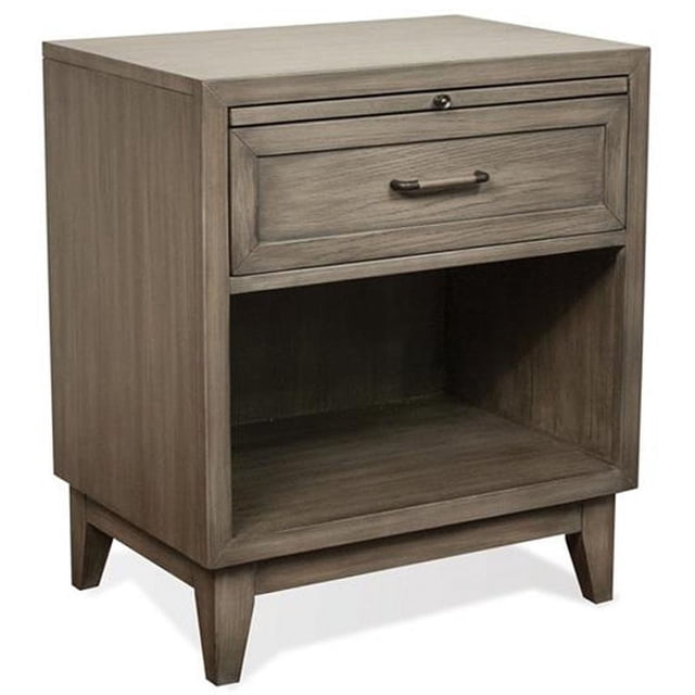 Riverside Furniture Vogue Wood One-Drawer Nightstand in Gray Wash