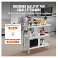 thumbnail image 3 of Stainless Steel Work Table 18x36x34 Inch Commercial Kitchen Prep Table, Heavy Duty Metal Workstation with 2 Adjustable Shelves for Home, Garage, BBQ, 3 of 7