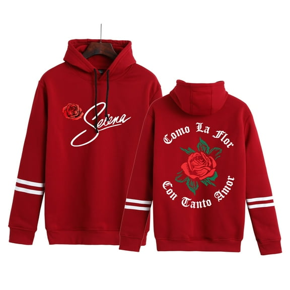 Azikbd  PH DOUBLE L Selena Hoodie Fans Pullover Hooded non bag bar long sleeve Streetwear Casual Quintanilla Sweatshirt Women Men Tops