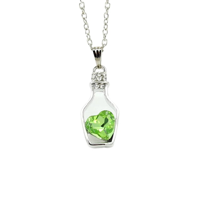 Funie Collier Résistant aux Rayures Minimaliste en Alliage Forme de Cœur Faux Cristal Chaîne Pendentif Cadeau pour Femmes