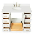 thumbnail image 6 of Ariel Taylor 49 In. Oval Sink Vanity With White Quartz Countertop In White, 6 of 10