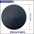 thumbnail image 2 of Whole Parts Black Left Front Burner Cap (D) Part# PA080088 - Replacement and Compatible With Some Viking Ranges, 2 of 7