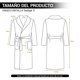 thumbnail image 2 of 1pcs Toalla De Bata Baño Con Cinturón Ajustable Unisex Suave Toalla de Baño Microfibra Confort Súper Absorbente Unitalla-Beige, 2 of 6