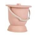 thumbnail image 4 of TOOYFUL Portable Bedpan Pot Night Commode Bucket Spittoon with Lid and Handle Chamber Pot for Children Female Male Indoor Home Pink, 4 of 9