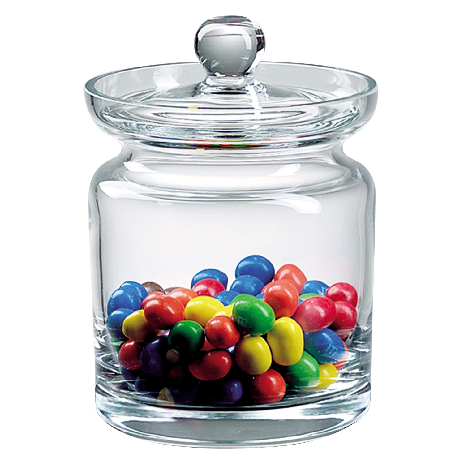 Elegant and Modern Murano Style Art Glass Colorful Centerpiece for Home Decor - Aladdin Biscuit/Candy Jar, 5.5 Inches