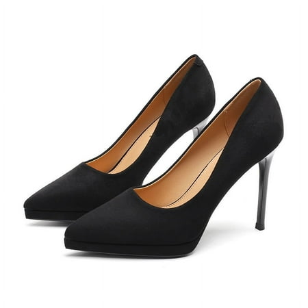 

HHH Houndstooth Pointed Stiletto Heel High Heels for Women 2024 Women Spring New Suede Super High Heels Waterproof Platform Shoes
