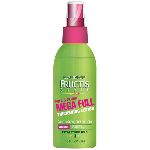 Garnier Fructis And Plush Mega Full Hair Thickening Lotion, Extra Strong Hold - 5 Oz, Pack - Walmart.com
