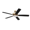 thumbnail image 5 of S112SB5-60BWNFB Craftmade Lighting Super Pro 112 Series - 60 Inch 5 Blade Ceiling Fan with Low Profile Light Kit, 5 of 17