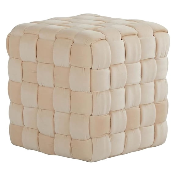Braided Square 16" Ottoman, Small Ottoman, Round Ottoman Foot Rest, Pouf Ottoman, Foot Stool Ottoman, Foot Stool Ottoman for Living Room