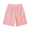 thumbnail image 4 of Edvintorg Bermuda Shorts for Women Knee Length Elastic Waisted Breathable Lightweight Loose Fit Casual Short Women Summer Clothes Pink XXL, 4 of 6