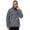 Anthracite, variant on Adult Male Hooded Fleece Quarter Zip Pullover, Color: Camel, Size: M