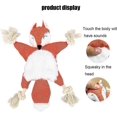 thumbnail image 3 of UBIUO 2-Pack Plush Octopus Fox No Stuffing Toys for Small to Medium Dogs, Pet Chew Toys Crepe Paper Neps Clean Teeth Interaction, Red, 13.8x3.8X.38 Wh, 3 of 4