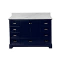 thumbnail image 4 of Harper 60" Single Bathroom Vanity with Royal Blue Cabinet and Carrara Marble Top, 4 of 6