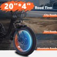 thumbnail image 3 of Electric Tricycle for Adults Folding E-Trike Motorized Tricycle Electric 3 Wheels Trike Powerful 500W Motor Electric Tricycle 48V15AH Lithium Battery Max 20MPH 20*4.0” Fat Tire E-Tricycle Orange, 3 of 12