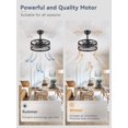thumbnail image 2 of Zardon 16.5-Inch Black Antique Caged Indoor Ceiling Fan with LED Lights and Remote Control, 2 of 4