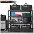 thumbnail image 2 of Moving Bags, Packing Bags Heavy Duty with Backpack Straps, Sturdy Handles and Zippers, Black (Pack of 8), 2 of 7