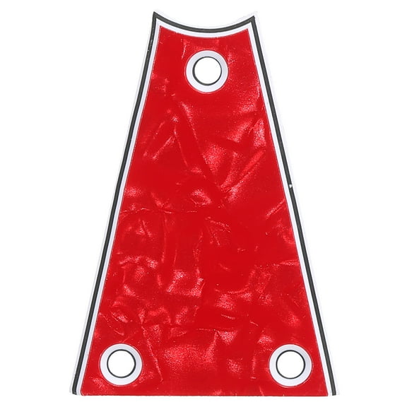 Metal Guitar Rod Cover Plate 3 Holes Red for Electric Guitar Bass Accessory