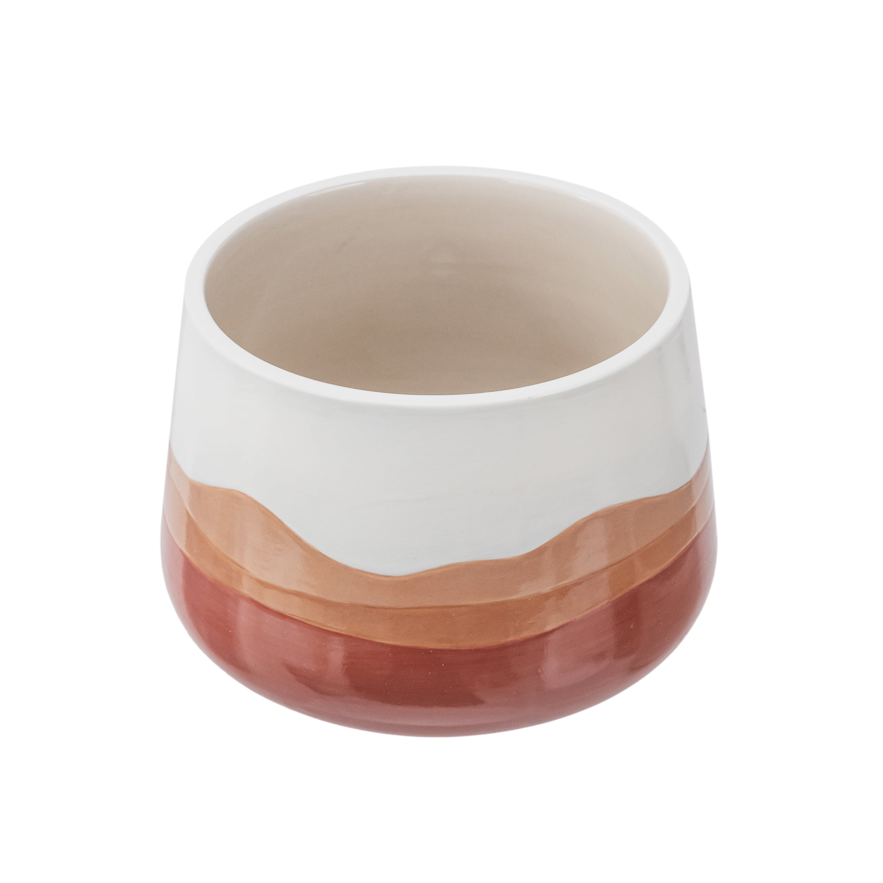 Mainstays 6-Inch Red Ombre Ceramic Planter with Drainage Hole