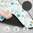 thumbnail image 3 of Pofeuu Gold Stars Blue Dots Pattern Print Car Foot Mat Set of 4 Pieces - All-Weather Full Set Floor Mats for Cars Trucks SUVs, 3 of 7