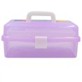 thumbnail image 1 of Coofit Art Toolbox Creative Fashion 3-layer Plastic Art Supply Box Painting Case, 1 of 4