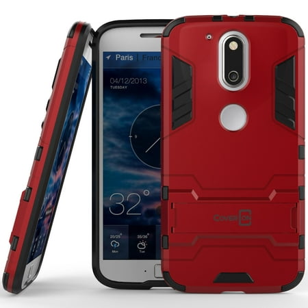 CoverON Motorola Moto G4 Plus / Moto G4 Case, Shadow Armor Series Hybrid Kickstand Phone