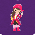 thumbnail image 4 of Inktastic Pirate Captain Girls Baby Bib, 4 of 4