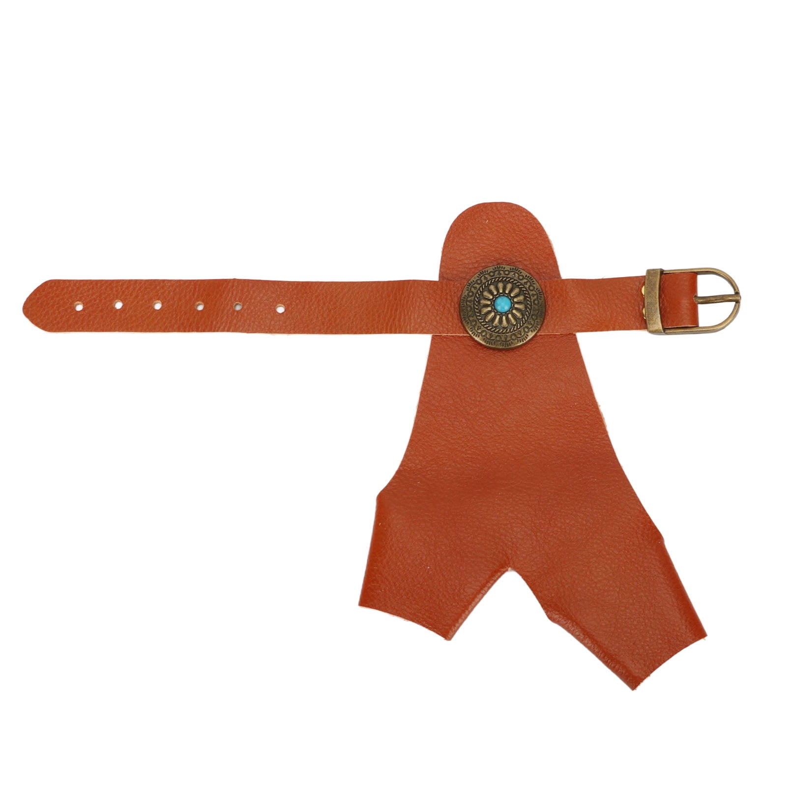 Protège-pouce Pour Tir à L’arc Traditionnel – Cuir Retourné Brun